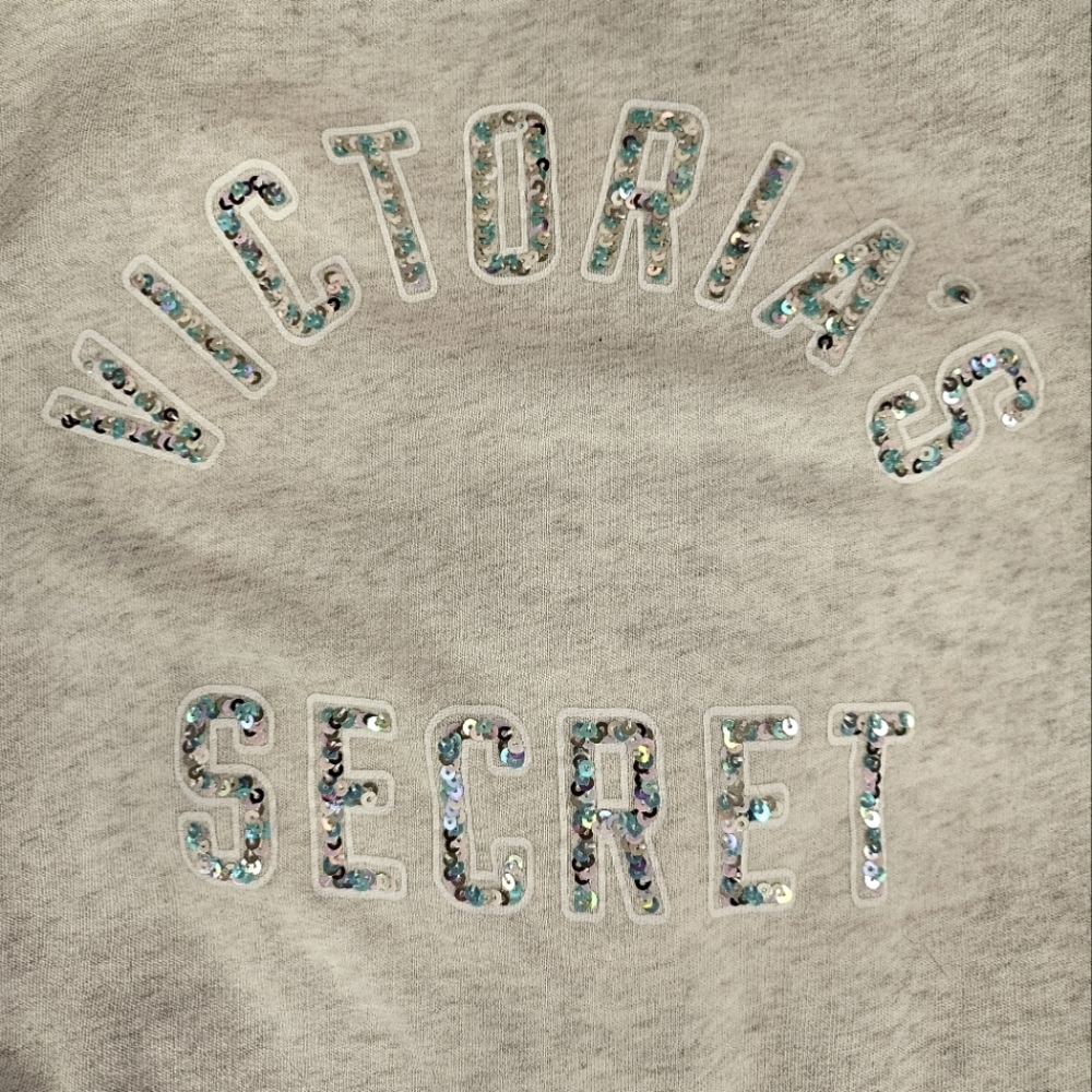 Victoria's Secret M Bedazzled Zip Up Jacket with wing zipper and embellished arm